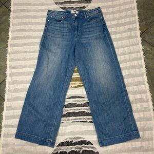 PAIGE Jeans Womens 29 Nellie Wide Leg Cropped Denim Stretch (35x25) Casual